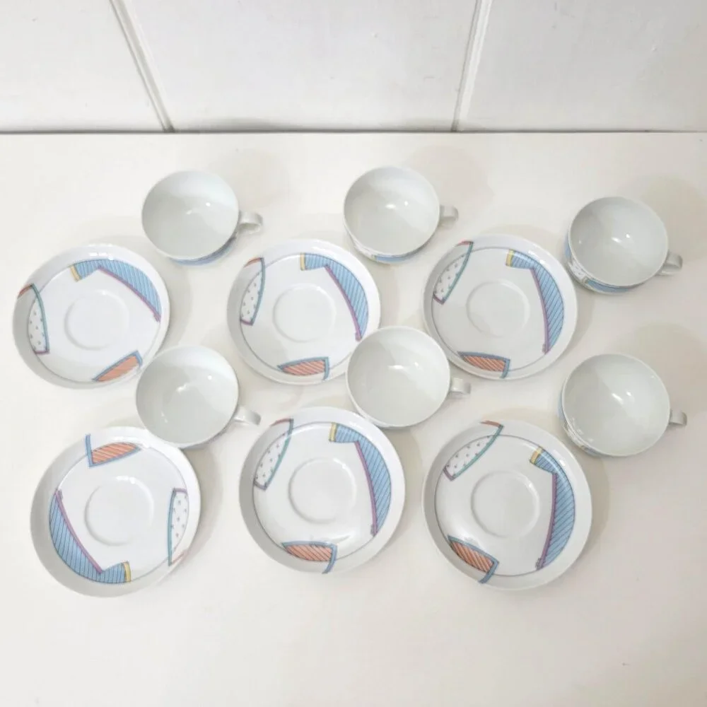 Rosenthal Germany New Wave Studio-Line Cups and Saucers Set of Six - Picture 2 of 7